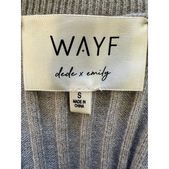 WAYF x BFF Hollie Long Sleeve Sweater Dress Gray | Size S - Picture 5 of 10